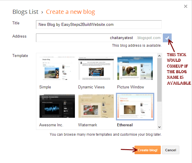 create blog